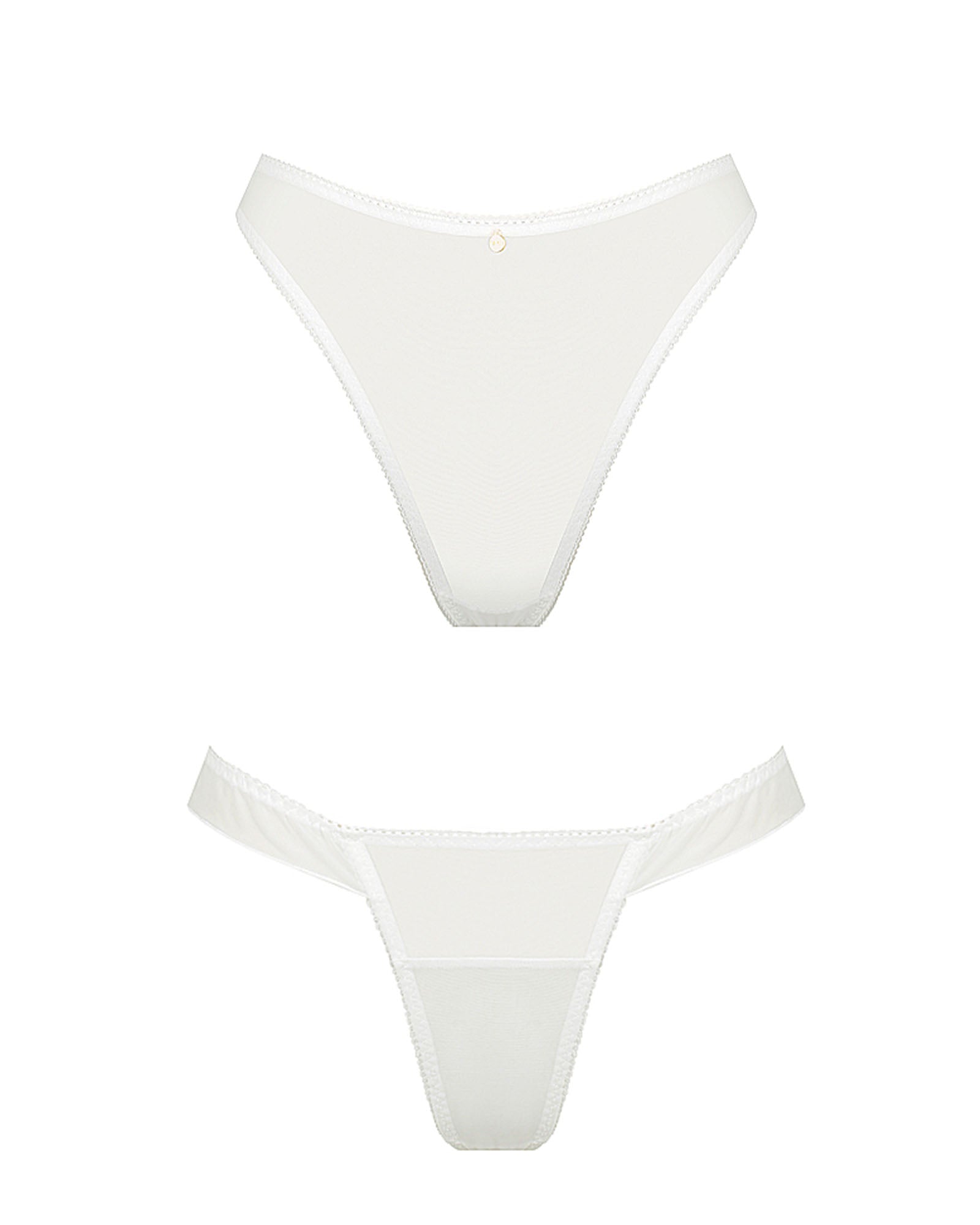 Bella and Elodie Panty Two Pack - White