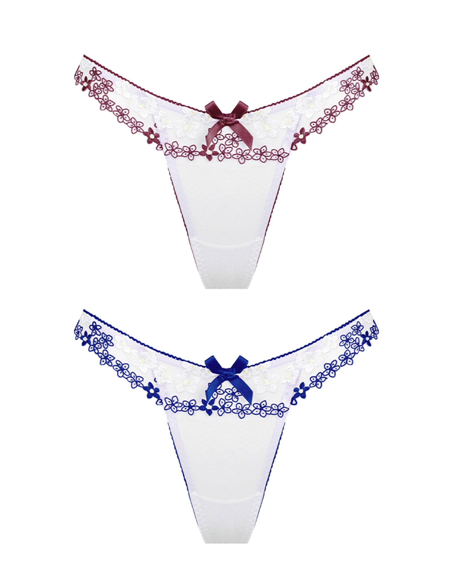Riley Panty Two Pack - Navy & Wine